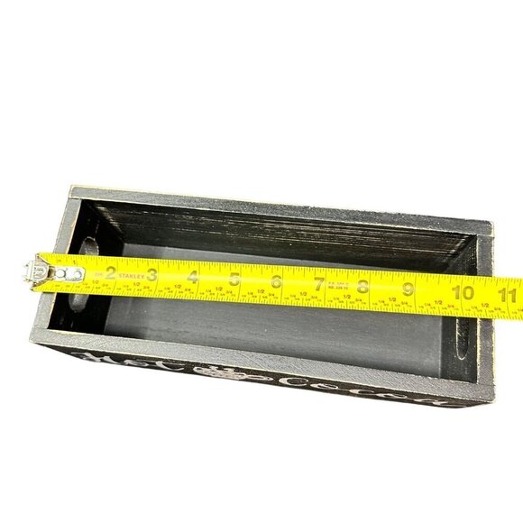 Hot Cocoa Chocolate Bar Box Storage Christmas Table Tray Decor Wood Holiday 10in - Picture 11 of 14